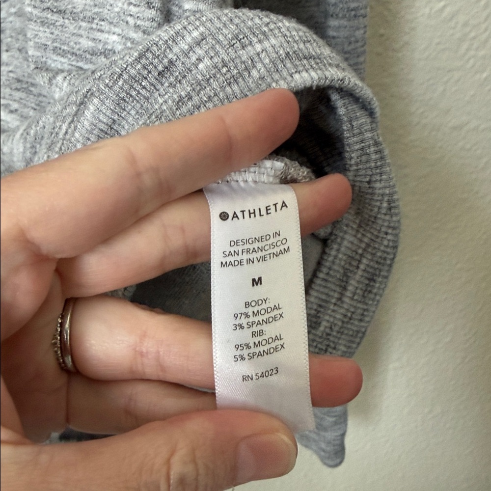 Athleta Mindset Sweatshirt Marl Gray Medium - Picture 3 of 5